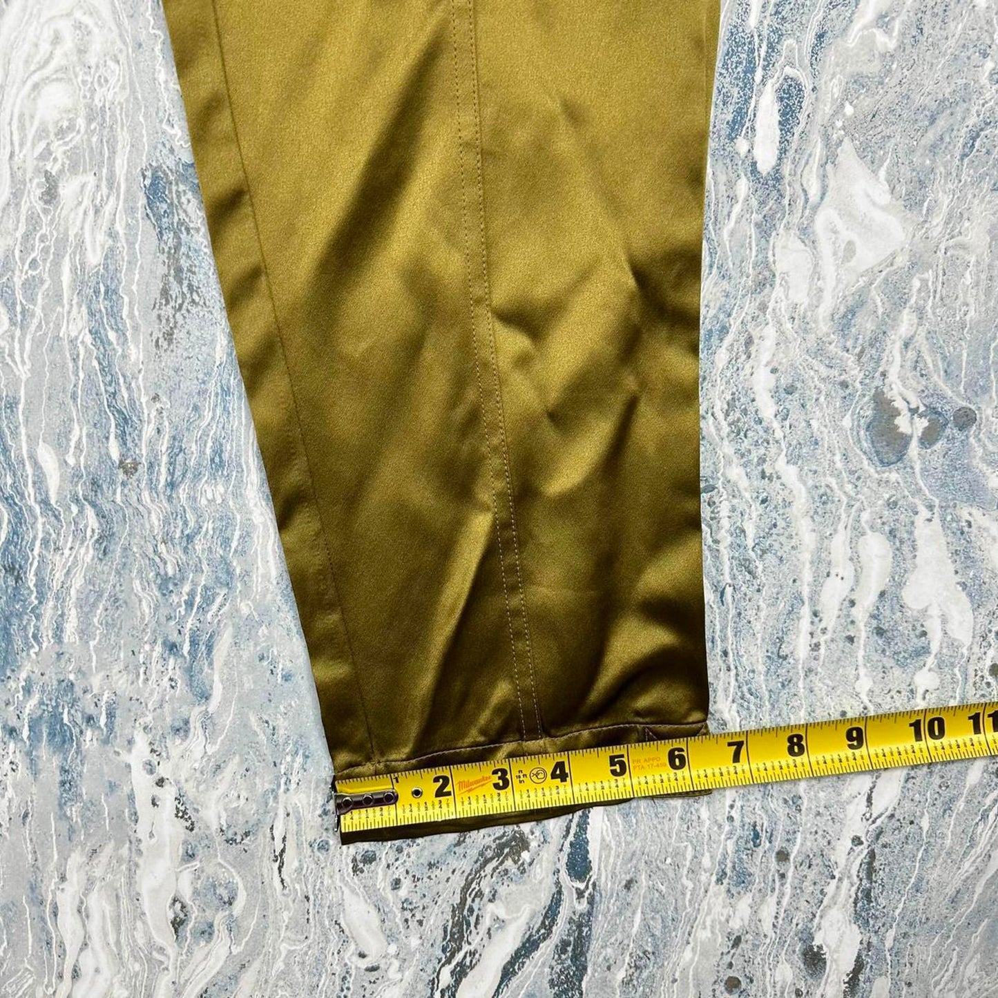 Dark Gold Silk Banana Republic Belted Cargo Pants (4)