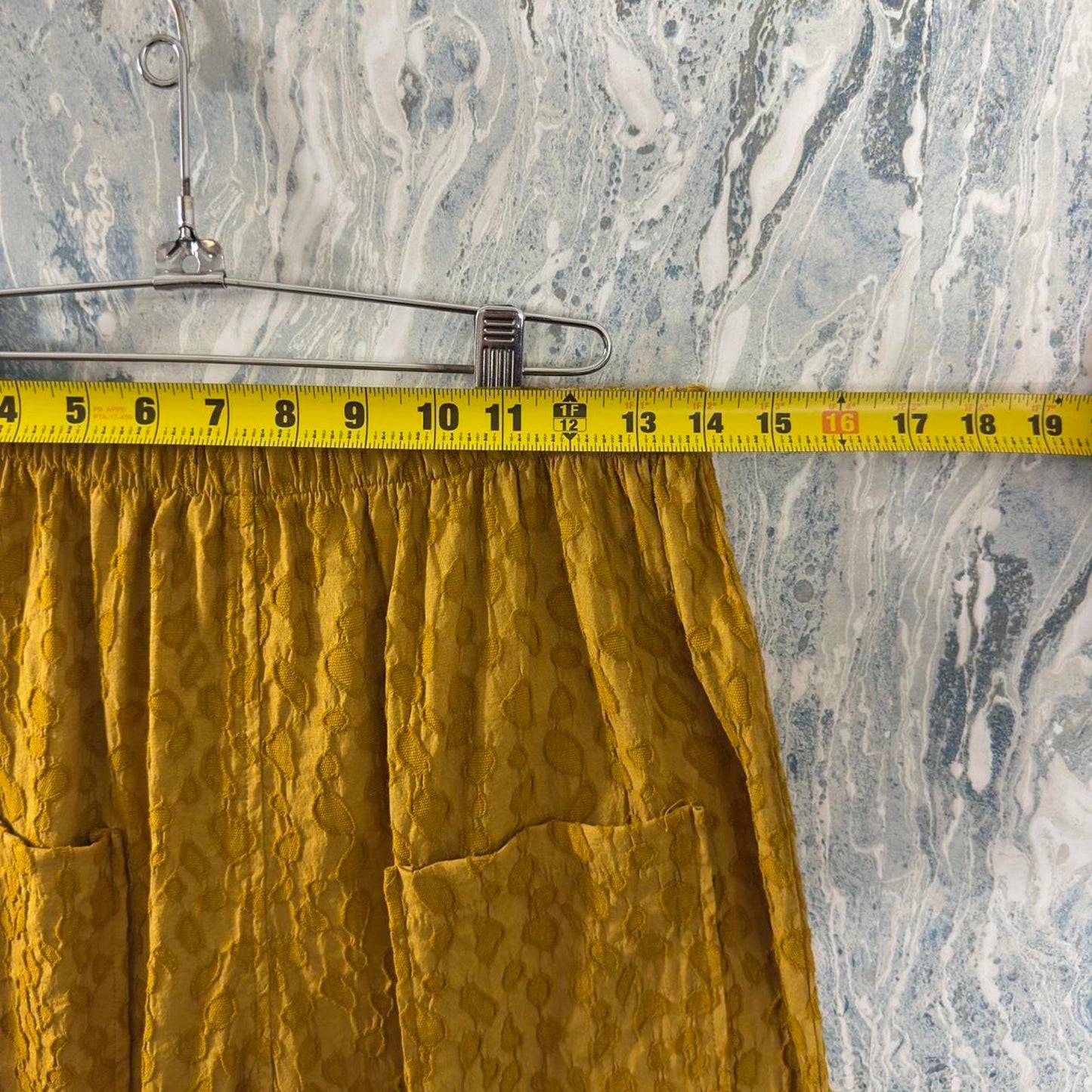 Boho Amber Yellow Textured Pants (L)