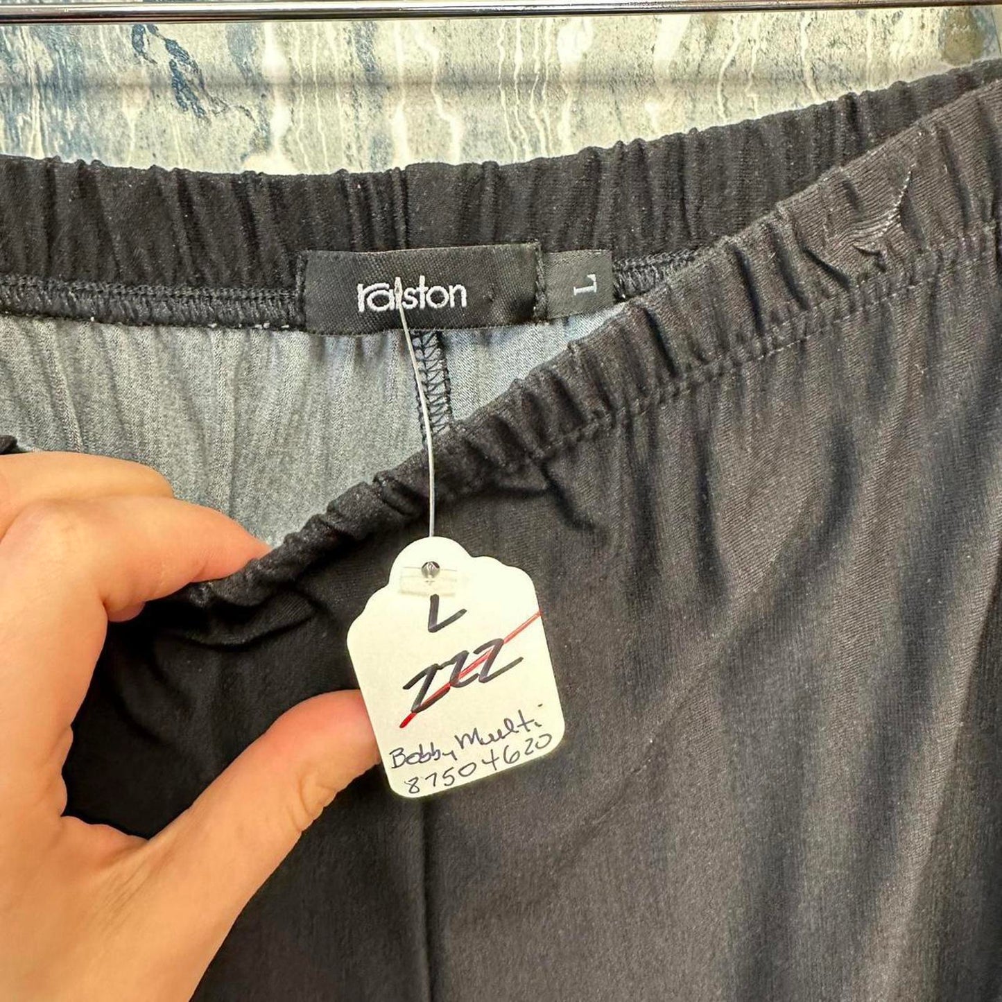 Indie rainbow abstract art teacher pants (L)