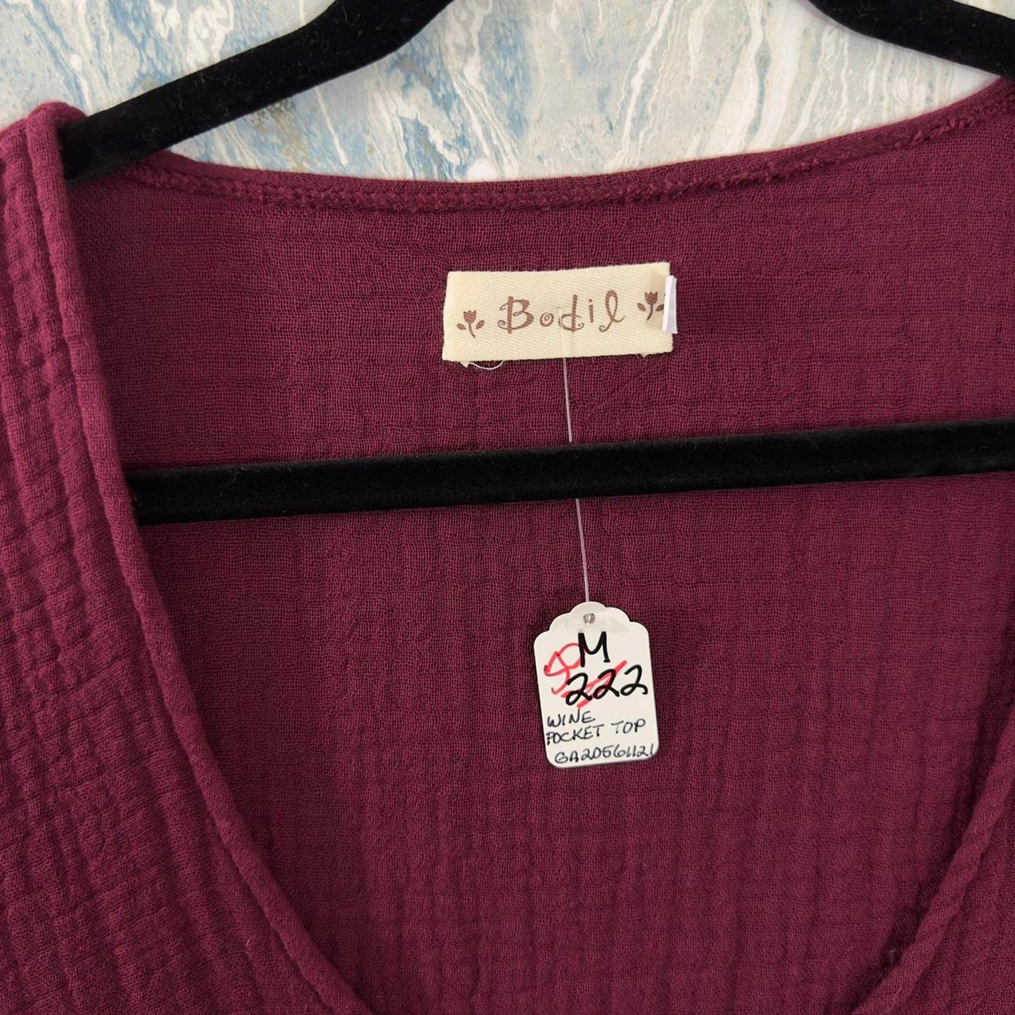 Boho Burgundy Layered Tunic Dress (M)