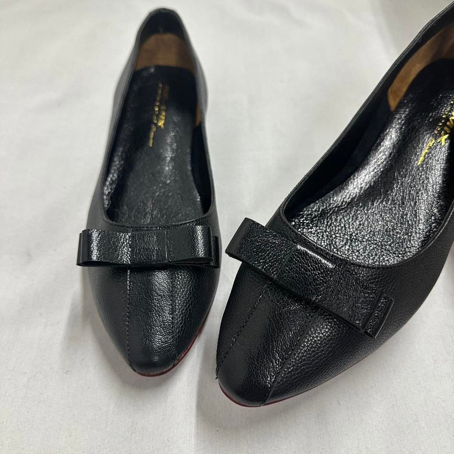 Designer Leather Bow Ballet Flats (9)