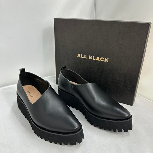 Black Platform Slip-On Loafers (7.5)
