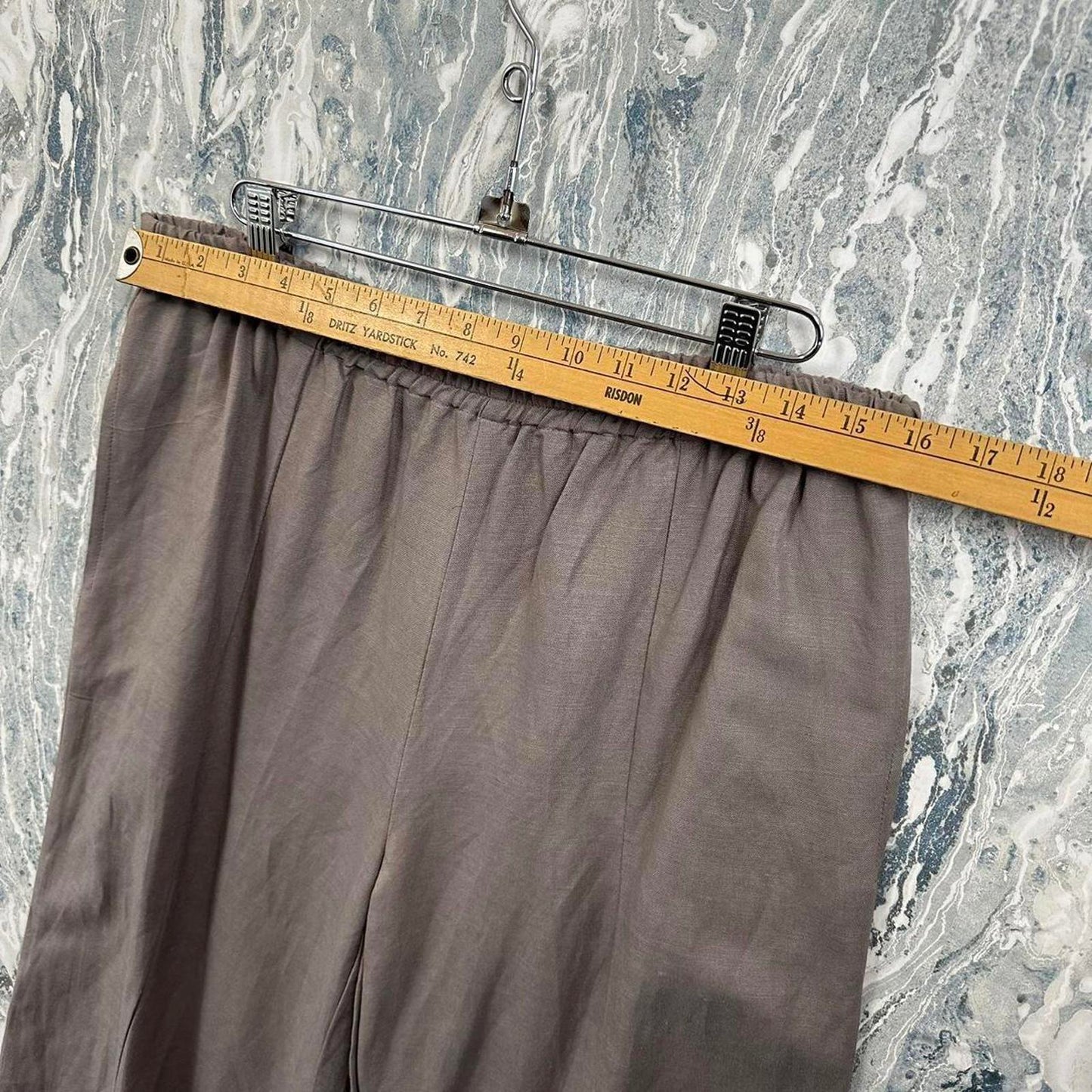 boho beige brown wideleg pants (L)