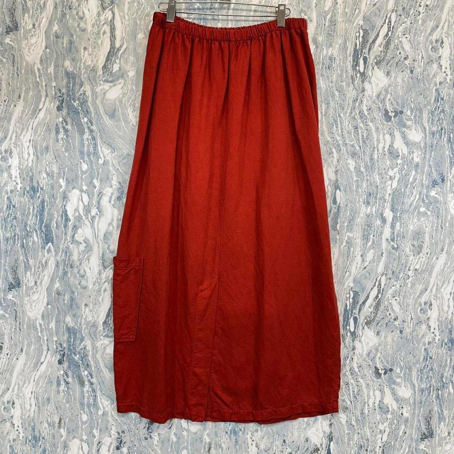 Red Maxi Skirt (M)
