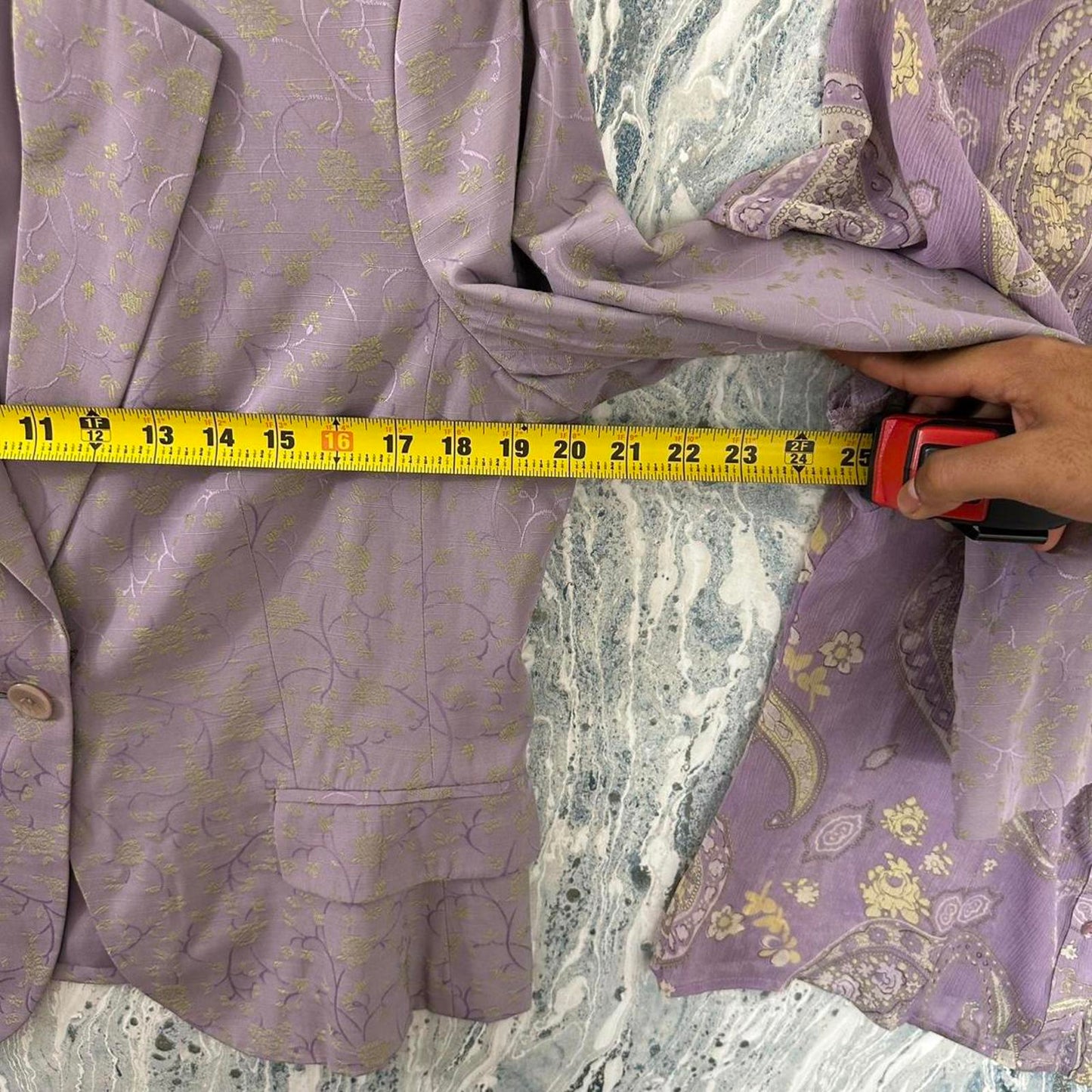 Light Purple Paisley Skirt Suit Set (14)