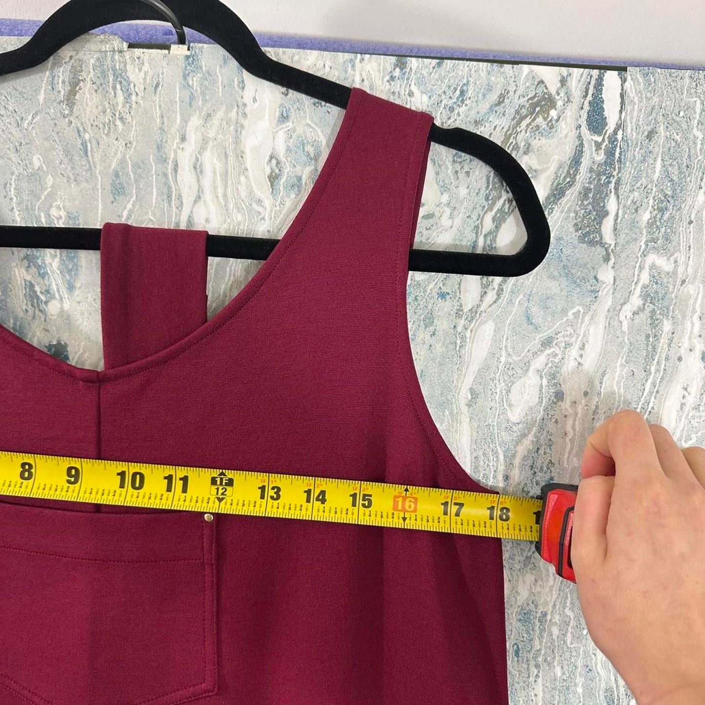 Casual Maroon Sleeveless Jumpsuit (S/M)