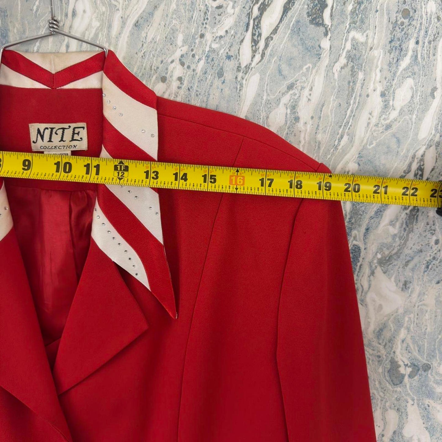 Vintage Red Peppermint Striped Collar Blazer (21/22)