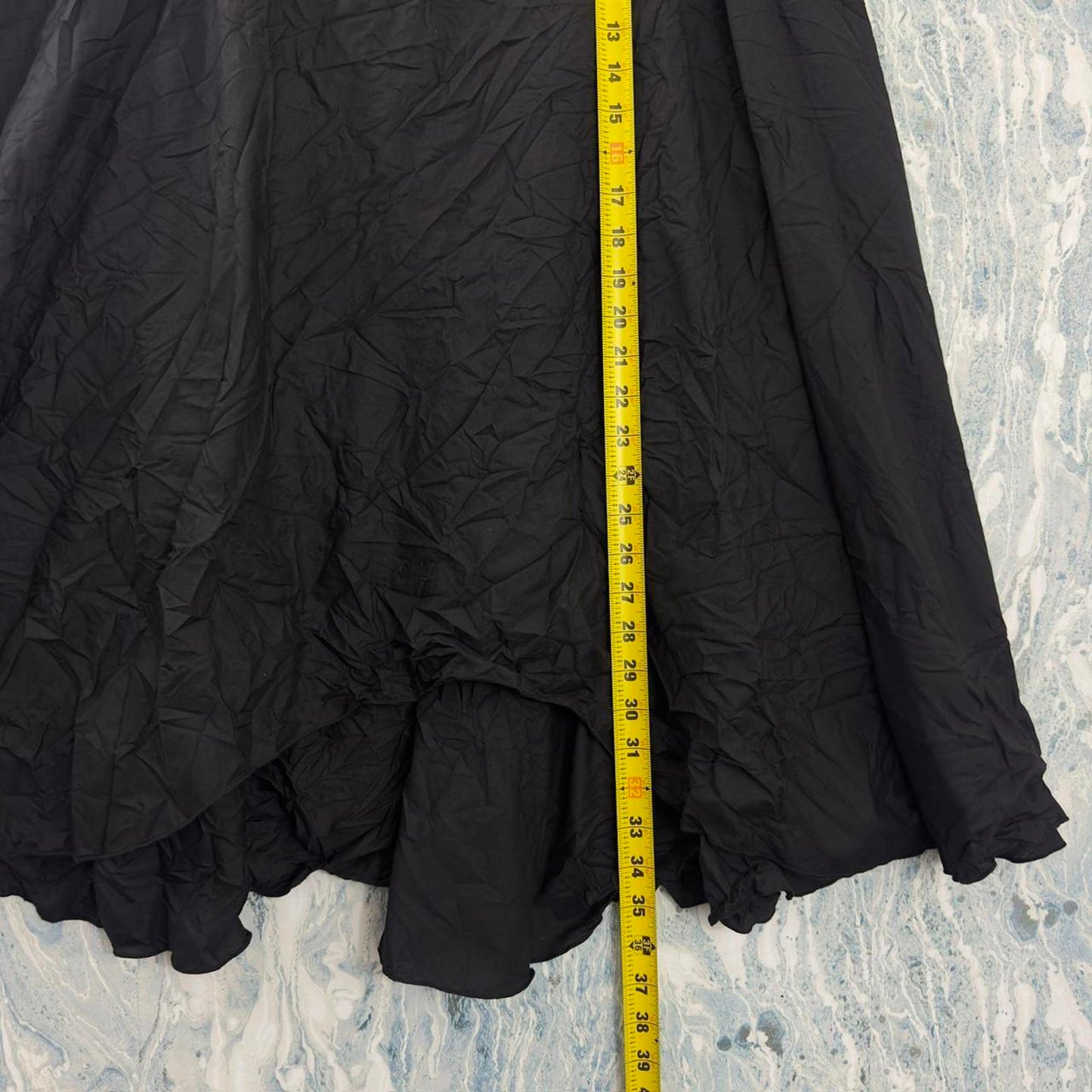 Designer Flowy Black Sleeveless Dress (S/M)