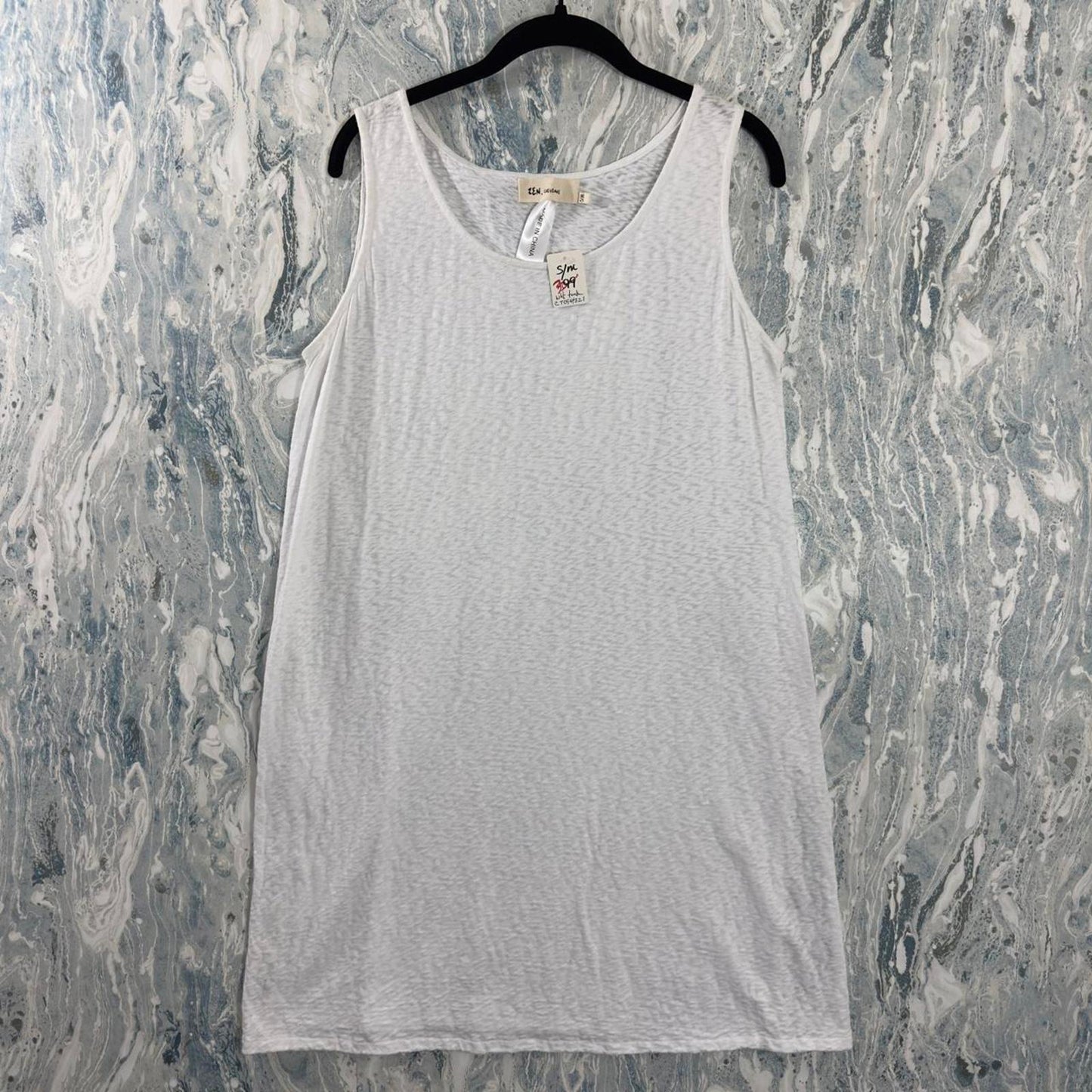 Casual Beachy White Sleeveless Mini Dress (S/M)