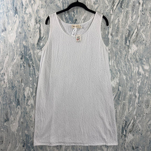 Casual Beachy White Sleeveless Mini Dress (S/M)