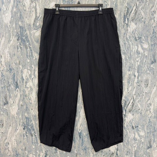 Designer Tara Vao Black Wide-Leg Pants (XL)