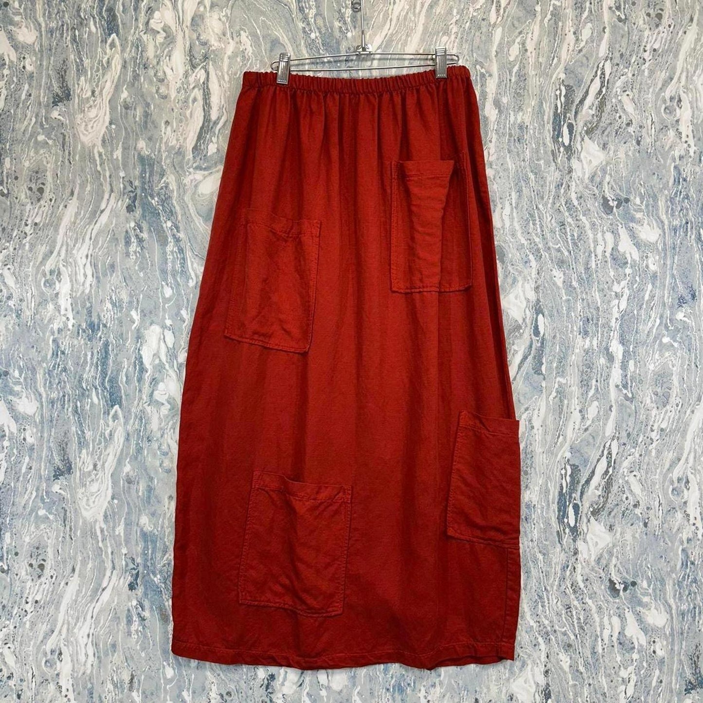Red Maxi Skirt (M)