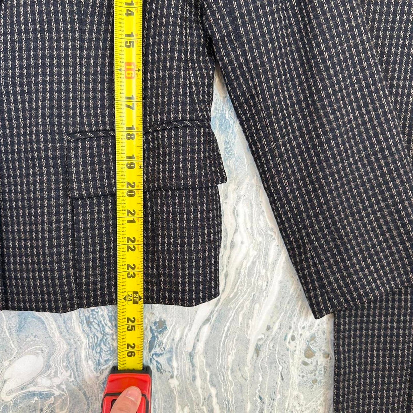 Preppy Black Houndstooth Blazer and Skirt Set (8)