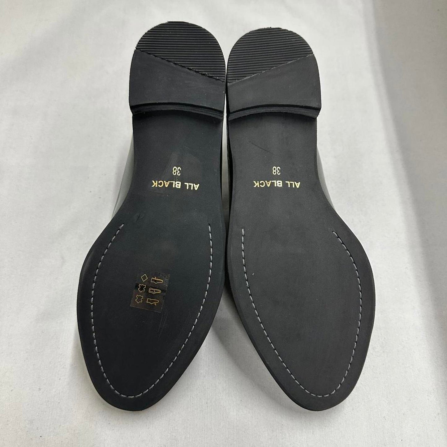 Designer Vintage Style Dark Green Leather Loafers (38)