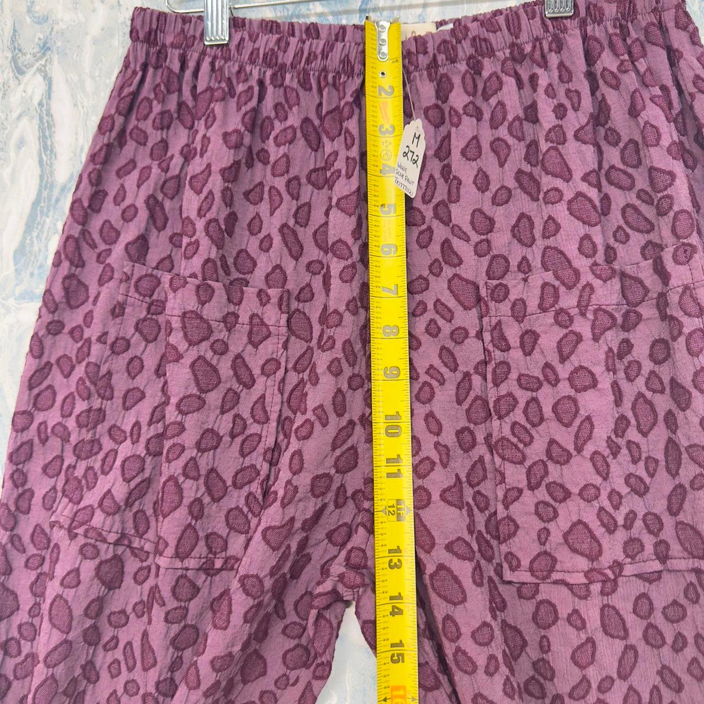 Leopard Print Burgundy Pants (M)